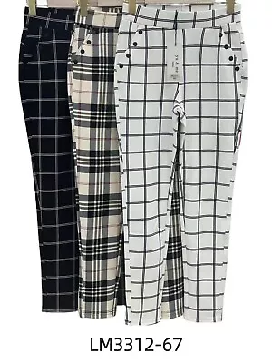 Ladies Tartan Print Elasticated Pocket Leggings/Trousers By Yu & Me • £15.50