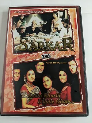 2 In 1 Bollywood DVD Sarkar & Kabhi Khushi Kabhie Gham Hindi Films Usa Shipped • $16.99