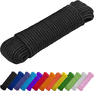 Rope – 1/4” & 3/8” – 90 FT | 150 FT – Strong All-Purpose Utility Rope – Camping • $11.43