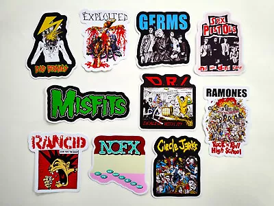 Punk Vinyl Sticker Lot (10 Stickers) SET 19 Rock Band Crust Hardcore Ska Emo Oi! • $12.99