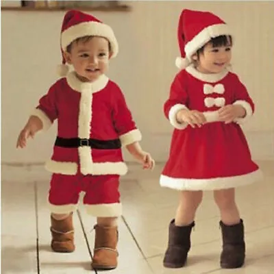£13.32 • Buy Baby Infant Santa Claus Outfit Newborn Christmas Cute Fancy Dress Hat Costume