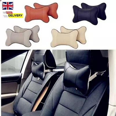 THE 1/2Pcs Car Seat Head Neck Rest Support Cushion Pad HeadRest Bone Pillow  • £5.08