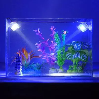 1W Mini Waterproof Aquarium LED Spotlight Fish Tank Submersible Lamp (White • $13.96