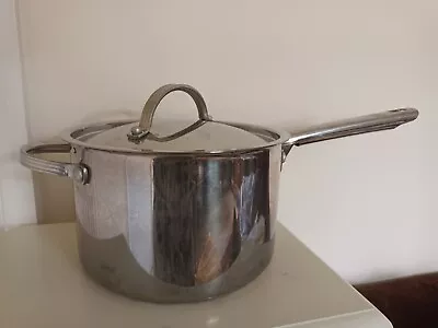 £24.99 • Buy Vintage  PRESTIGE  Heavy 18/10 Stainless Steel Pan With Lid 24cm 10  Lifetime