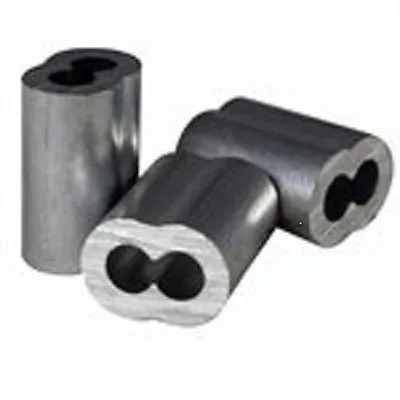 Aluminum Swage Sleeves For 5/16  Wire Rope Cable: 10 25 50 And 100 Pcs • $19.99