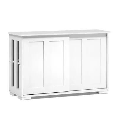 $83.87 • Buy Artiss Buffet Sideboard Cabinet White Doors Storage Shelf Cupboard Hallway Table
