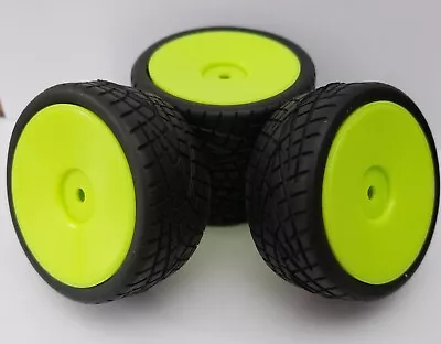 1/10 RC Car Touring/on Road Wheels & Tyres X4 Green • £13.99