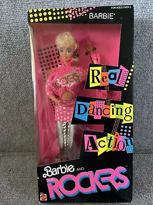 Barbie & The Rockers Vtg 1986 Mattel Barbie Real Dancing Action Sealed 3055 • $39.99