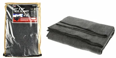 $23.99 • Buy 2lb Wool Blanket Gray Warm Army Style Military Emergency Survival Camping Park