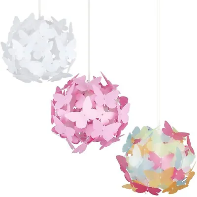 Butterfly Ceiling Light Shade Pendant Lampshade Easy Fit Bedroom Lighting Girls • £14.99