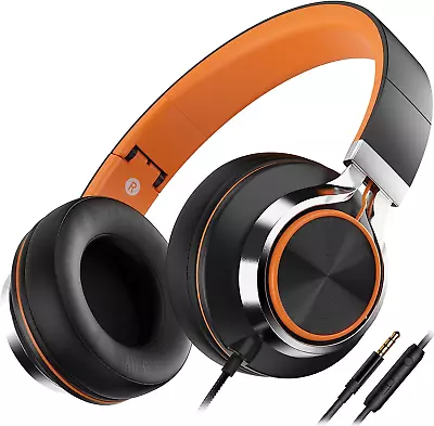 C8 Headphones Wired With Microphone And Volume Control Folding Stereo Lightweigh • $30.99