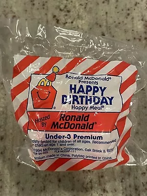 1994 Vintage Mcdonalds Happy Birthday Ronald Mcdonald Happy Meal Toy #1 BRANDNEW • $8.95