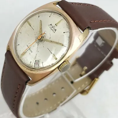 Avia Date Calibre Mechanical FHF 73 Circ 1970 Lebrocantheure Watch Vintage Watch • $190.19