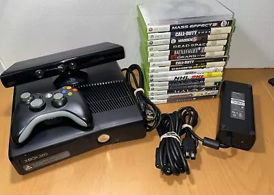 XBox 360 S Slim 250GB Console 16 GAME MEGA BUNDLE! CLEANED/TESTED W/ Kinect • $124.99
