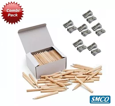 £7.02 • Buy 144 HALF SIZE PENCILS Plus 10 METAL SHARPENERS Amazing Value QUIZ GOLF By SMCO