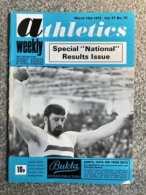 £6.99 • Buy ATHLETICS WEEKLY -10 Mach 1973 -  Geoff Capes; Joyce Smith