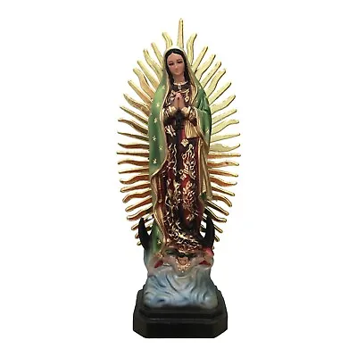 Virgen De Guadalupe En Resina De 13 Inch / Our Lady Of Guadalupe Statue 13 Inch • $30