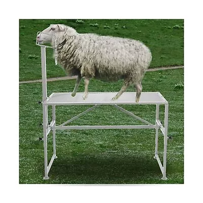 HECASA Goat Shearing Sheep Livestock Trimming Stand 51x23 Inches Height Adjus... • $131.51
