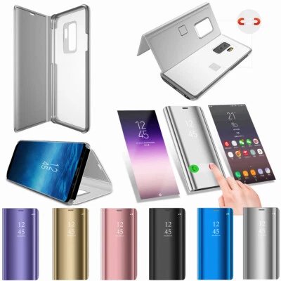 $8.83 • Buy View Case Mirror Leather Flip Cover For Samsung Galaxy J8 J6 J4 J2 Pro J7 J5 J3