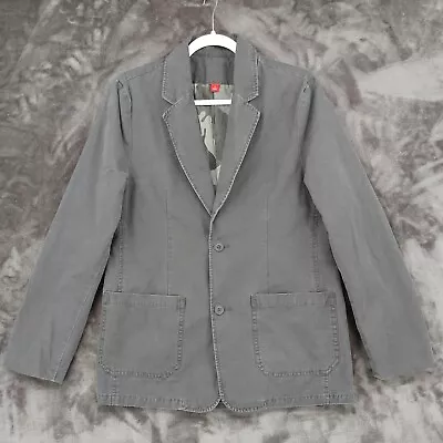 Mossimo Mens Small Gray Ripstop Camo Lined Blazer Jacket 2-Button Front Pockets • $19.99