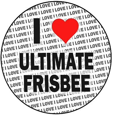 £5.99 • Buy I Love Ultimate Frisbee - 8  20cm Circle Icing Cake Topper Decoration