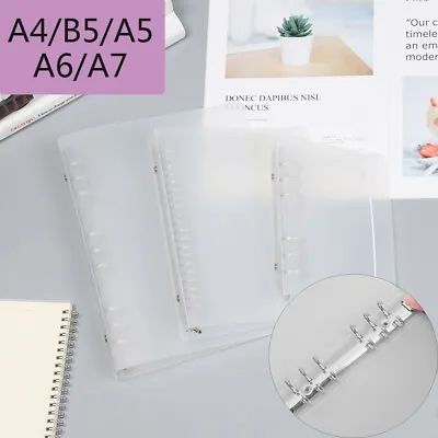 £4.61 • Buy Matte A4/B5/A5/A6/A7 Loose-Leaf Notebook Case Ring Binder Notebook Shell**