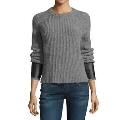 Rag & Bone 100% Wool Womens Size S Bonnie Boxy Fit Chunky Knit Crew-Neck Sweater • £36.67