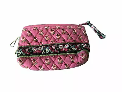 Vera Bradley Large Cosmetic Bag Pink Pansy NWOT Rare • $20