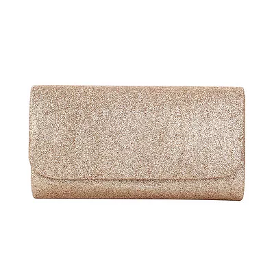 £13.75 • Buy Premium Small Metallic Glitter Flap Clutch Evening Bag Handbag - Diff Colors