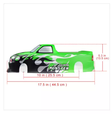 1:10 RC Off Road Car PVC Body Shell Venom T-10 Pick Up Truck • $32.90