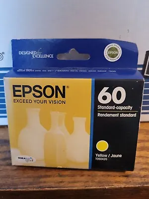 Epson T060420 Yellow Ink Cartridge Genuine # 60 T060 EXP 06/2014 • $3.65