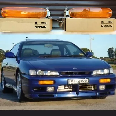 USDM 240sx S14 Amber Blinkers Indicator Turn Signal Light Set Direct Fit To S14  • $1000