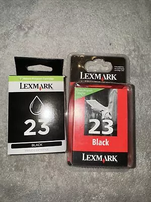 X2 LEXMARK 18C1523E BLACK INK NO 23 X3530 X3550 X4530 NO23 ORIGINAL • £4