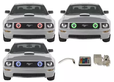 RGB Multi Color IR Fog Light Halo Kit For Ford Mustang 05-09 • $64.35