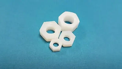 £2.20 • Buy Nylon 66 Plastic Hex / Hexagon Nuts /Fasteners Fit Screws Thread M3 - M24 DIN125
