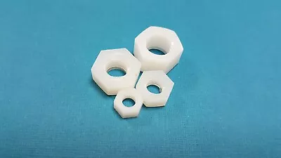 £2.20 • Buy Nylon 66 Plastic Hex / Hexagon Nuts /Fasteners Fit Screws Thread M3 - M24 DIN125