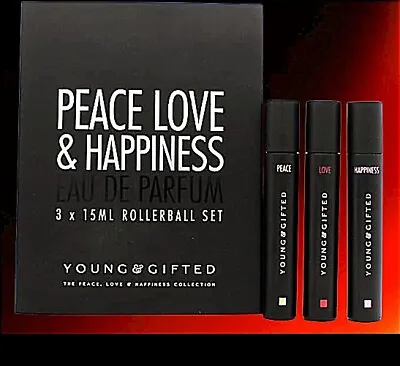 £8 • Buy YOUNG AND GIFTED EAU DE PARFUM ROLL ON 3×15ML(Peace,Love, Happiness) NEW& SEALED