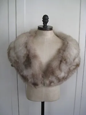 $199.99 • Buy Real Norwegian Blue Fox Fur Shoulder Wrap Stole Shawl 