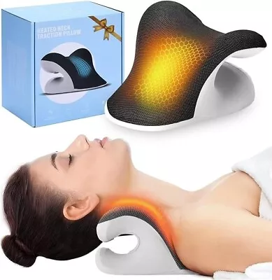 Liipoo Heated Neck Stretcher With Magnetic Therapy Pillowcase Neck And Shoulder • $50.98