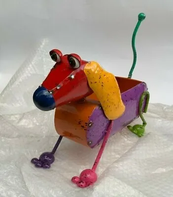 Hand Crafted Dachshund Dog Planter Home Art Decor Hand-Made Makes Great Gift • $74.98
