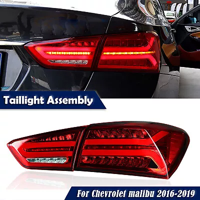 For 2016-2019 Chevrolet Malibu LED Rear Lamps Assembly LED Tail Lights Red 2PCS • $352.50