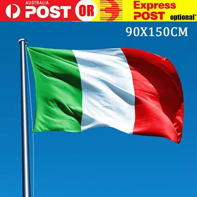 150x90cm Large Italy Flag Italian National Olympics Outdoor Football Heavy Duty • $6.99