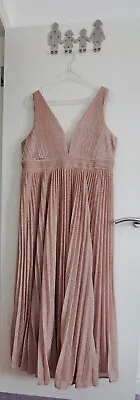 £79.99 • Buy Eva Lola Desinger Maxi Sleeveless  Rose Glitter Dress Special Occasion Size EU 4