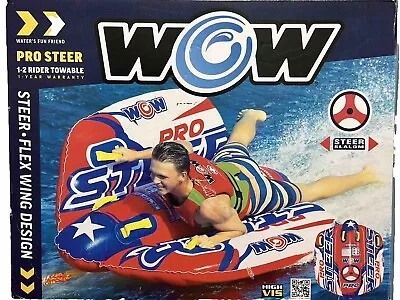 WOW Pro Steer Flex Wing Steerable Inflatable BOAT Towable Tube 1-2 Riders • $45