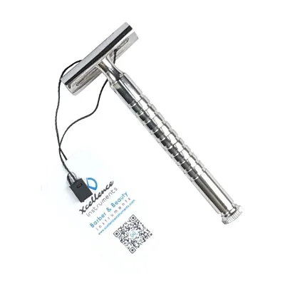 Xcellence Double Edge 2 In 1 Safety Razor Steel Handle Plus 5 7 O Clock Blades • £17.91