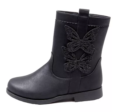 £12.95 • Buy Girls Kids Childrens Zip Up School Winter Casual Ankle Biker Boots Shoes INFANTS