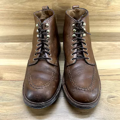 J Crew Mens Boots 10 Kenton Pacer Brown Leather Lace Up • $49.88