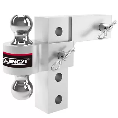 3500LBS Dual Ball 2  Receiver Adjustable Trailer Hitch Fits 6'' Drop/Rise • $79.04