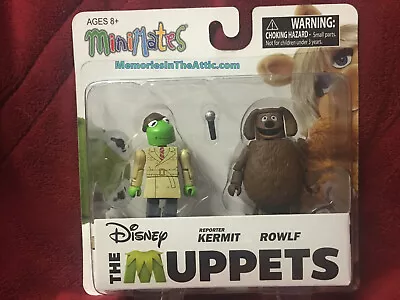 Disney The Muppets Minimates Series 2 Reporter Kermit Rowlf Dog Muppet Show Set • $6.99