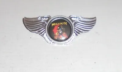 MegaDeath Rust Heavy Thrash Metal Rock Band Wing Concert Hat Jacket Badge Pin  • $24.99